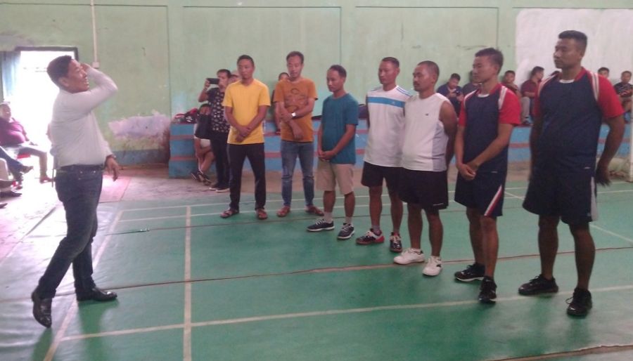 7th inter dept badminton tourney at Pughoboto begins
